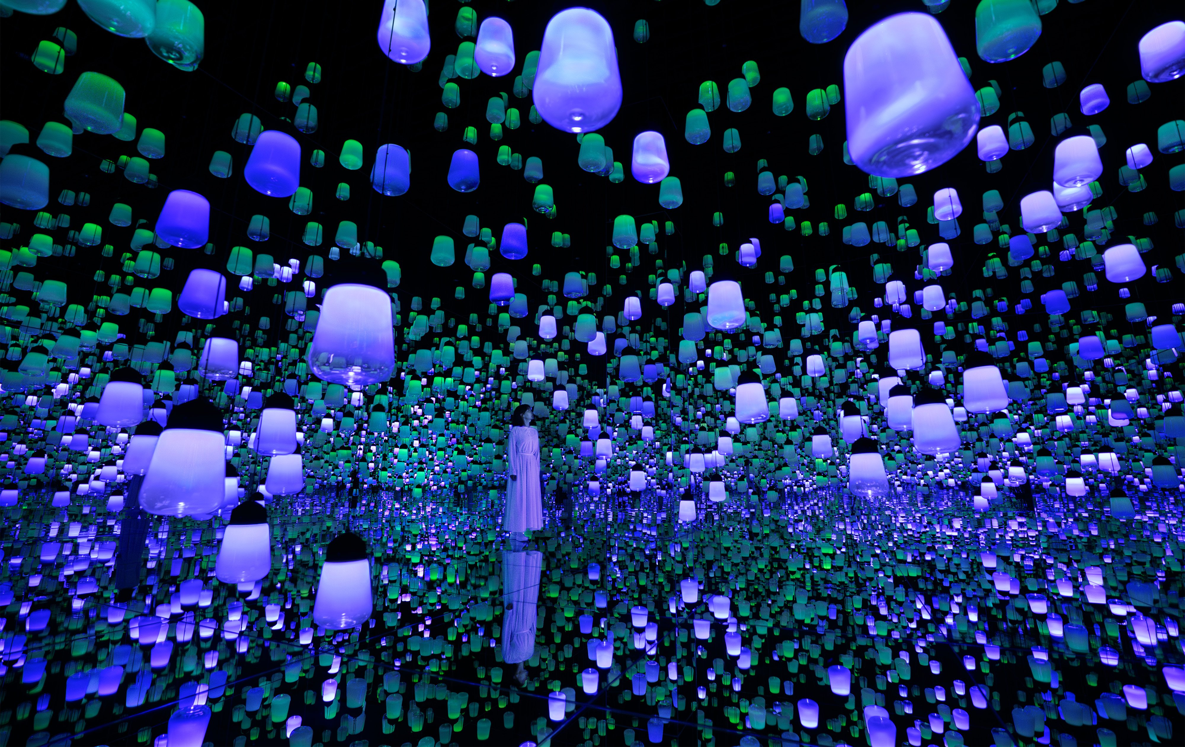 Forest of Resonating Lamps: One Stroke | teamLab