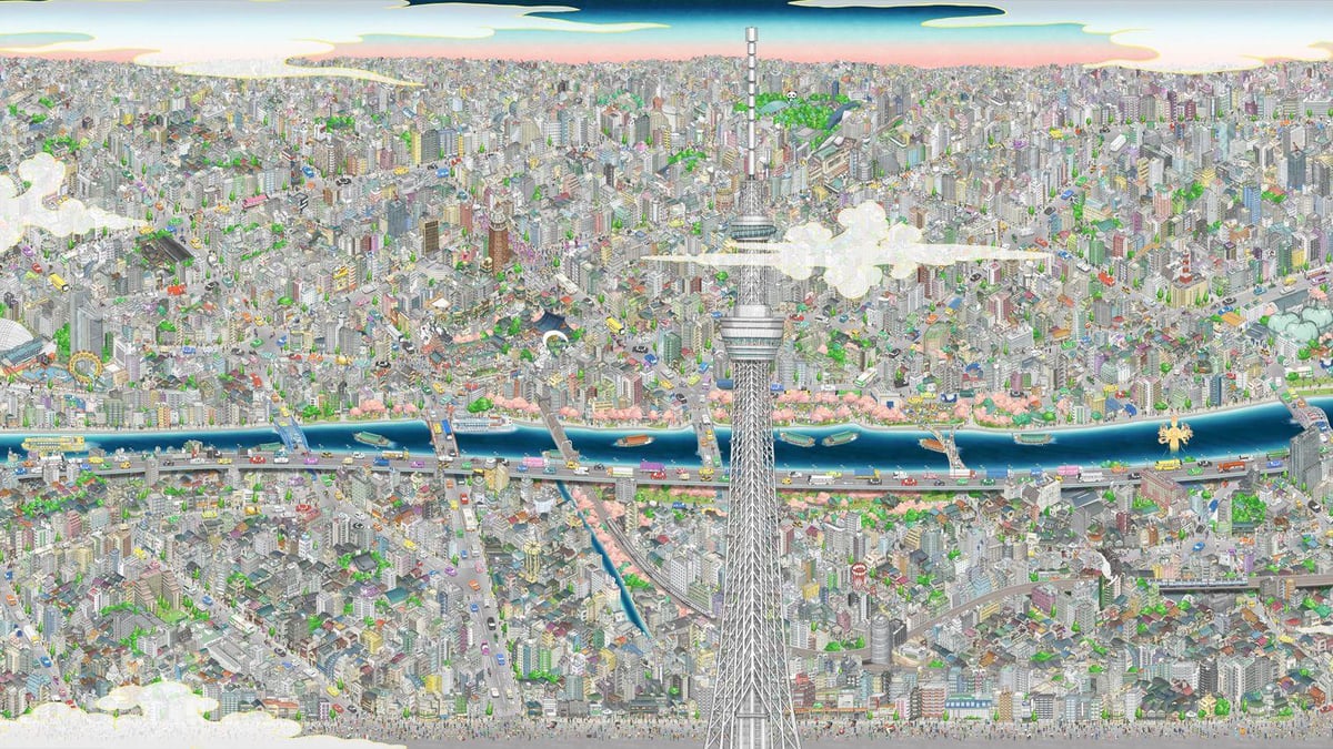 東京スカイツリーの壁画（隅田川デジタル絵巻） / The TOKYO SKYTREE