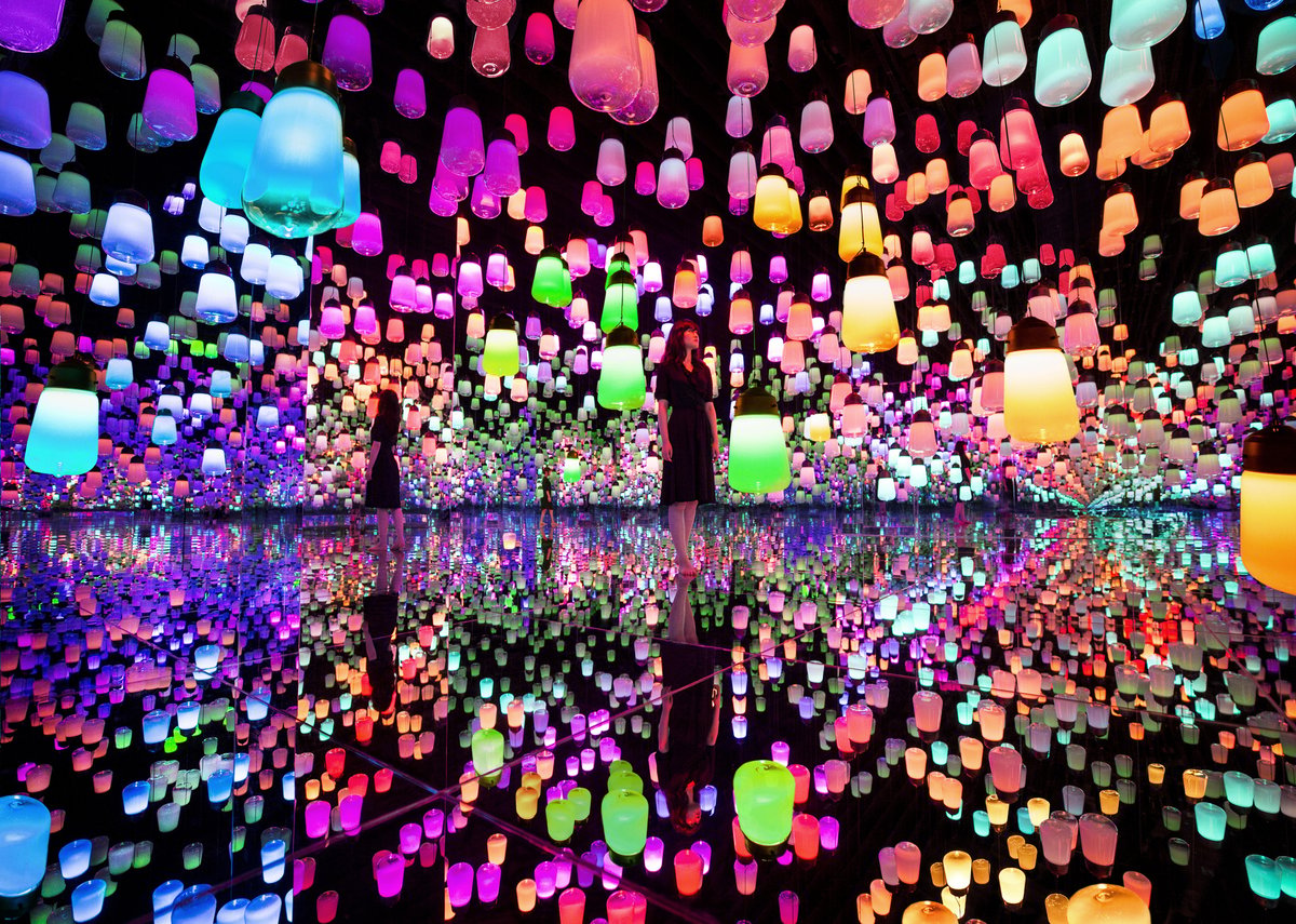 Forest of Resonating Lamps - One Stroke, Metropolis | teamLab